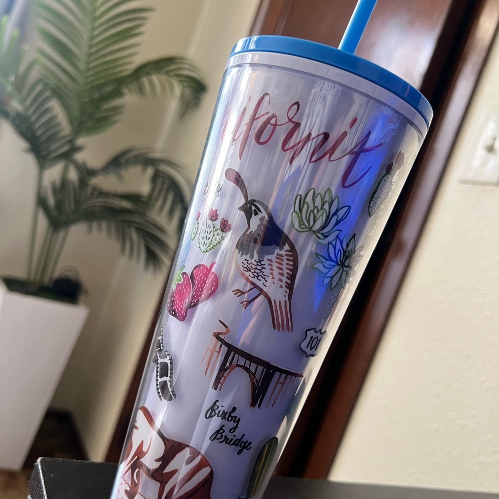 California White Designs Starbucks Cup